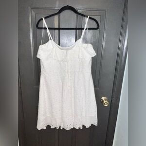 Altar'd State White Lace Eyelet Ruffle Sundress Strap XL Engagement Cottage Core